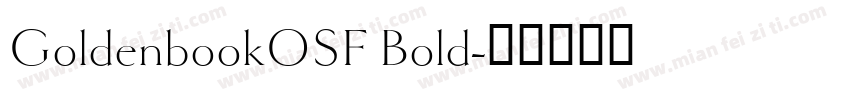 GoldenbookOSF Bold字体转换
